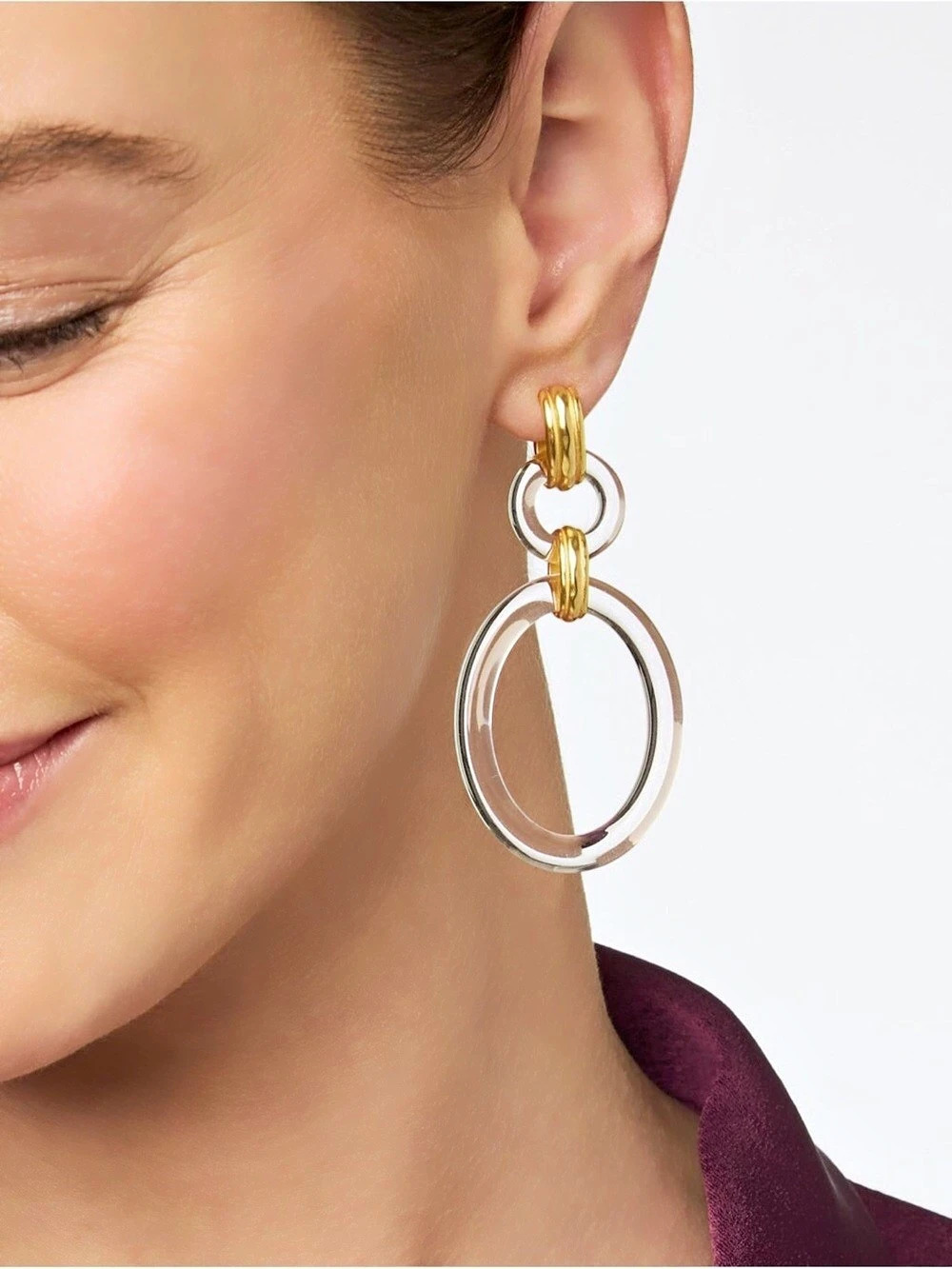 NWOT Julie Vos Madison Link Hoop Earring